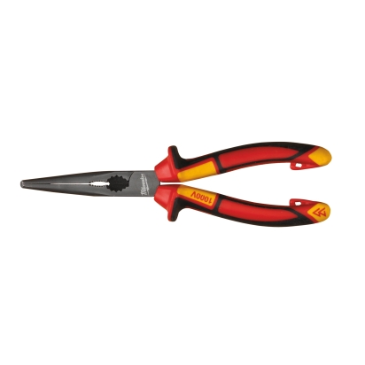VDE Long 45 deg. Round Nose Pliers 205mm