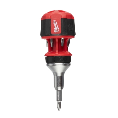 8 in 1 Compact Ratcheting Multi-bit Screwdriver - 1pc
