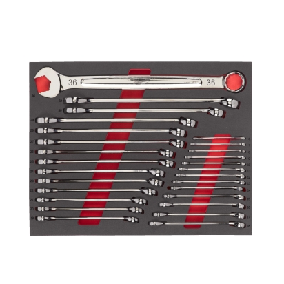 Maxbite Metric Combination Spanner Foam Set - 27 pcs
