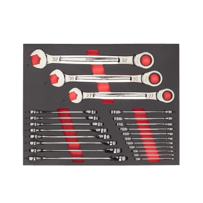 Maxbite Ratcheting Metric Combination Spanner Set - 22 pcs
