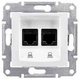 SCHN SEDNA ZÁSUVKA DAT 2XRJ45 CAT.5E UTP POLAR SDN4400121