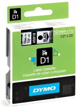 DYMO PÁSKA 45010 - 12MM X 7M ČERNÁ/PRŮSVITNÁ S0720500
