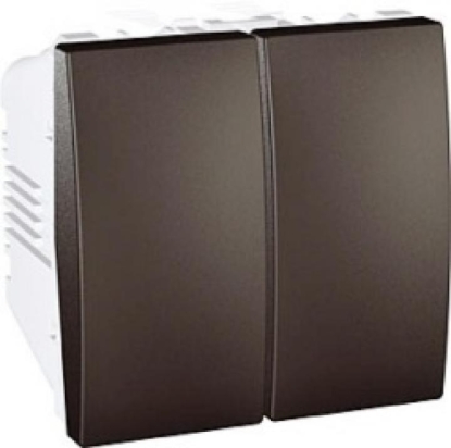 SCHN UNICA TOP SPÍNAČ Ř.5 10A 2MOD BEZŠROUB GRAFIT MGU3.211.12