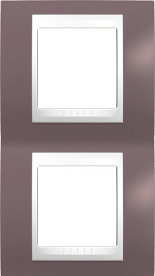 SCHN UNICA PLUS RÁMEČEK 2-NÁSOB SVIS MAUVE/POLAR MGU6.004V.876