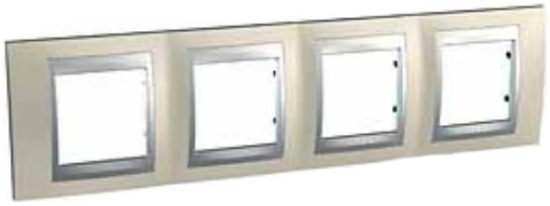 SCHN UNICA TOP RÁMEČEK 4-NÁSOB VOD OPAL TITANIUM/ALU MGU66.008.095