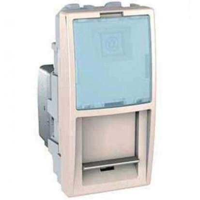 SCHN UNICA ZÁSUVKA DAT 1XRJ45 1MOD CAT6 STP S-ONE MARFIL MGU3.416.25
