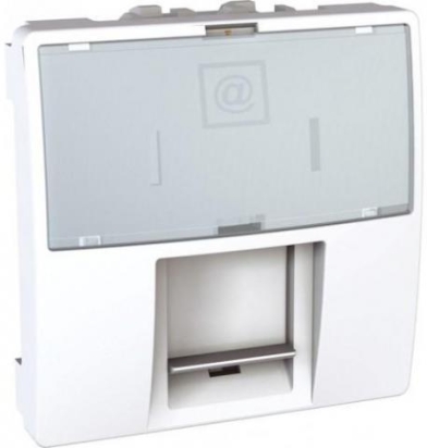 SCHN UNICA ZÁSUVKA DAT 1XRJ45 2MOD CAT6 STP S-ONE POLAR MGU3.417.18
