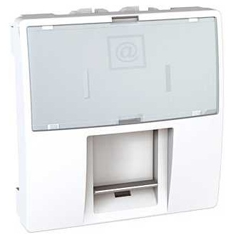 SCHN UNICA ZÁSUVKA DAT 1XRJ45 2MOD CAT6A STP S-ONE POLAR MGU3.447.18