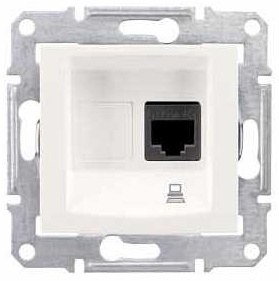 SCHN SEDNA ZÁSUVKA DATOVÁ 1XRJ45, CAT6, UTP, CREAM SDN4700123