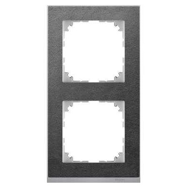 SCHN MERTEN M-PURE DECOR RÁMEČEK 2-NÁSOB SLATE/ALUMINIUM MTN4020-3669