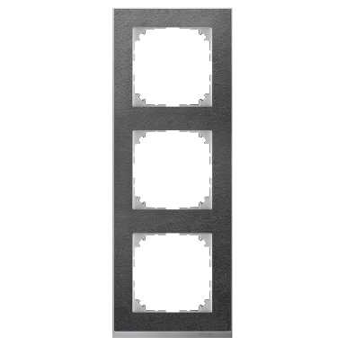 SCHN MERTEN M-PURE DECOR RÁMEČEK 3-NÁSOB SLATE/ALUMINIUM MTN4030-3669