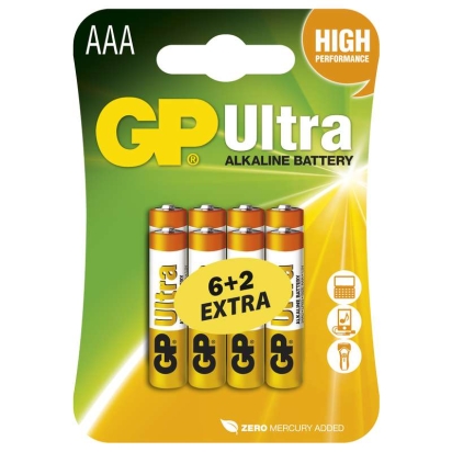 EMOS BATERIE GP AAA 1,5V ULTRA ALKAL. BL.8KS LR03 GP24AU