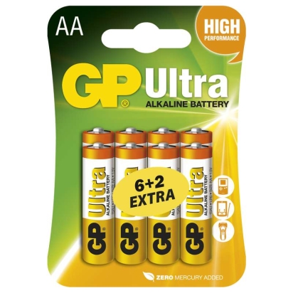 EMOS BATERIE GP AA 1,5V ULTRA ALKAL. BL.8KS LR6 GP15AU