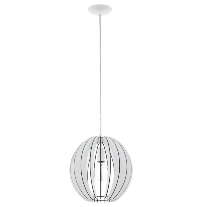EGLO SVÍTIDLO 94438 COSSANO 60W E27 OCEL, BÍLÁ, DŘEVO, BÍLÁ