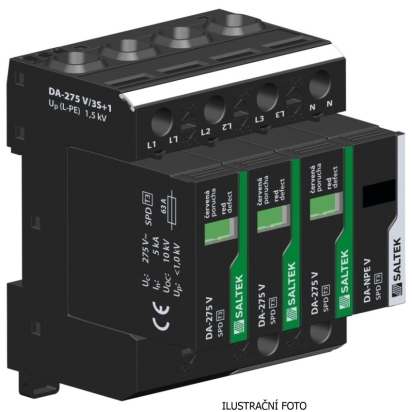 SAL SVODIČ DA-275 V/3+1, TYP3, 4X5KA, 230VAC, 3PÓL