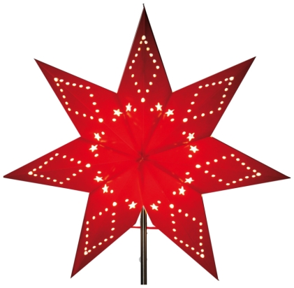 STAR HVĚZDA KATABO ČERVENÁ LAMPIČKA 43CM 231-09