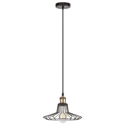RAB SVÍTIDLO 2770 GORDON, ZÁVĚS., 40W E27, ČERNÁ/BRONZ