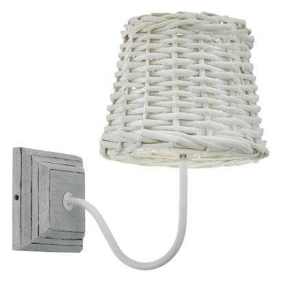 EGLO SVÍTIDLO 43241 DOVENBY 1X40W E14 NÁSTĚ. DŘEVO, OCEL BÍLÁ-PATINA