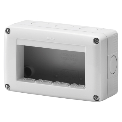 EST G GW27004 COMBI SYSTEM 27 SKŘÍŇKA 4NÁSOBNÁ, HORIZONTÁLNÍ, IP40, ŠEDÁ