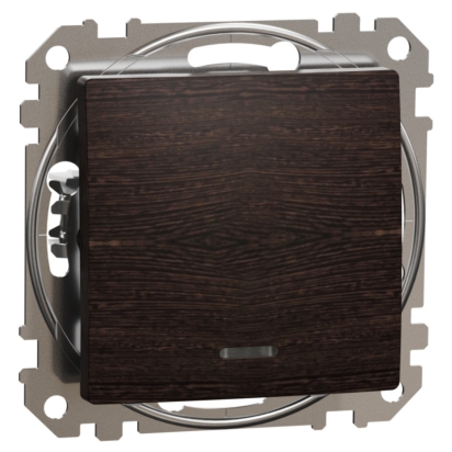 SCHN SEDNA ELEMENTS SPÍNAČ 1-PÓL. Ř.1 SO ORIENT. KONTROLKA, WENGE SDD181101L