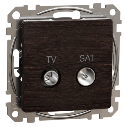 SCHN SEDNA ELEMENTS ZÁSUVKA TV SAT PRŮBĚŽNÁ 7DB, WENGE SDD181474S