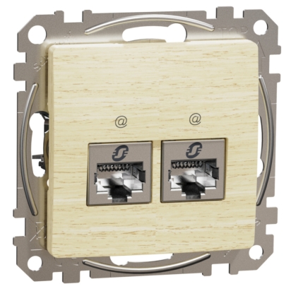 SCHN SEDNA ELEMENTS ZÁSUVKA DAT. 2XRJ45 KAT. 6 STP, BŘÍZA SDD180462S