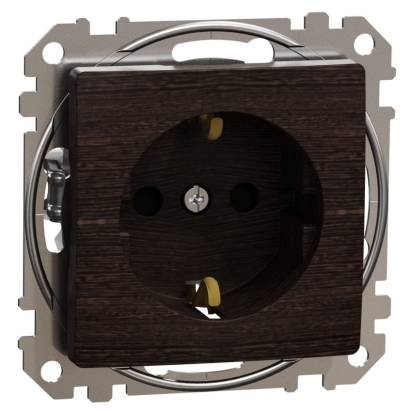 SCHN SEDNA ELEMENTS ZÁSUVKA 230V 16A SCHUKO, WENGE SDD181021
