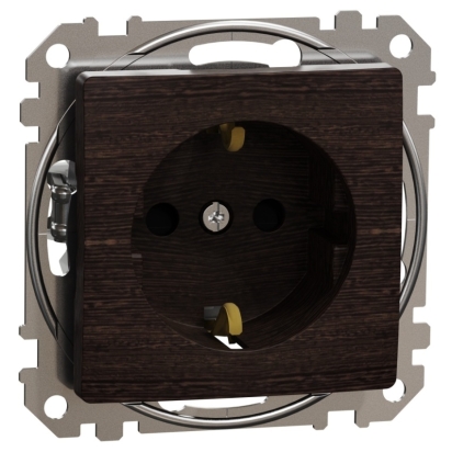SCHN SEDNA ELEMENTS ZÁSUVKA 230V 16A SCHUKO, WENGE SDD181022