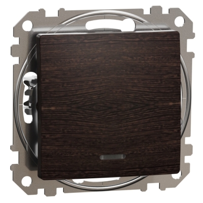 SCHN SEDNA ELEMENTS SPÍNAČ STŘÍDAVÝ Ř.6 SO ORIENT. KONTROLKA, WENGE SDD181106L