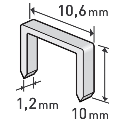 MDB SPONY 10MM 10,6X0,52X1,2MM BAL. 1000KS 8852203