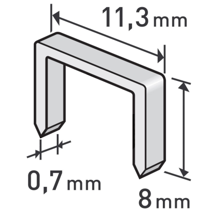 MDB SPONY 8MM 11,3X0,52X0,70MM BAL. 1000KS 8852502