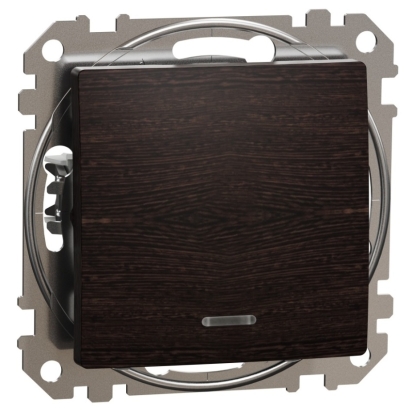 SCHN SEDNA ELEMENTS SPÍNAČ 1-PÓL. Ř.1/0 SO ORIENT. KONTROLKA, WENGE SDD181111L