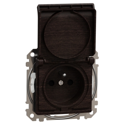 SCHN SEDNA ELEMENTS ZÁSUVKA 230V 16A IP44 ŠROUB., WENGE SDD281013