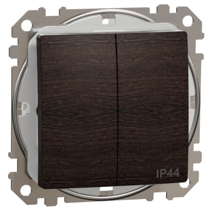 SCHN SEDNA ELEMENTS SPÍNAČ SÉRIOVÝ Ř.5 IP44, WENGE SDD281105