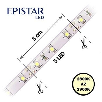FK LED PÁSEK 60LED/M 4,8W/M 3528 IP65 2800-2900K 12V METRÁŽ 4730925-60 5M BAL.