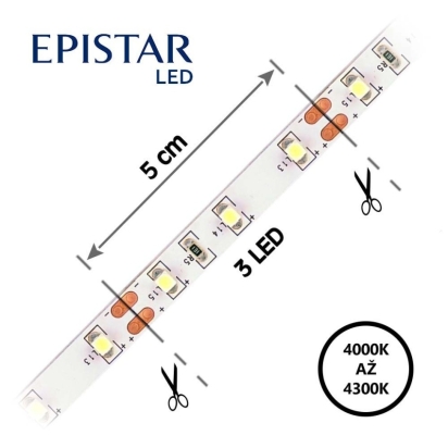 FK LED PÁSEK 60LED/M 4,8W/M 3528 IP20 4000-4300K 12V 5M 4738185-60