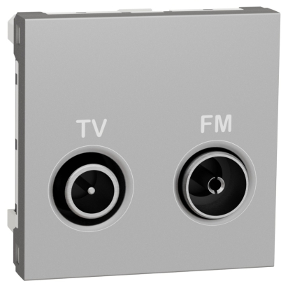 SCHN UNICA N ZÁSUVKA TV/R PRŮBĚŽNÁ 1,5 DB 2M ALUMINIUM NU345330