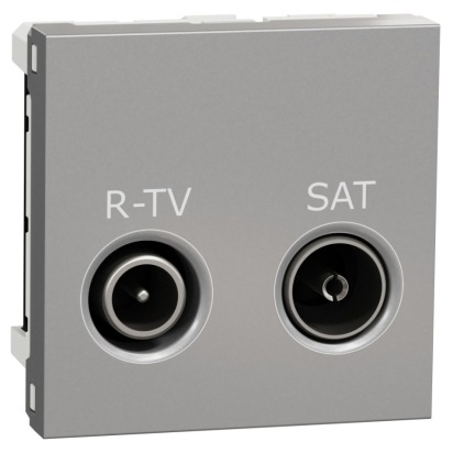SCHN UNICA N ZÁSUVKA TV-R/SAT KONCOVÁ 5,5 DB 2M ALUMINIUM NU345530