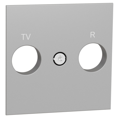 SCHN UNICA N DESKA CENTRÁLNÍ PRO TV/R ZÁSUVKU ALUMINIUM NU944030