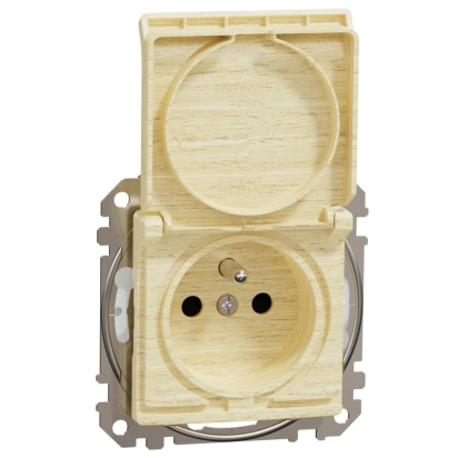 SCHN SEDNA ELEMENTS ZÁSUVKA 230V 16A IP44 ŠROUB., BŘÍZA SDD280013