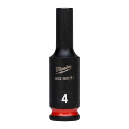 4 mm 1/4" impact socket deep - 1 pc