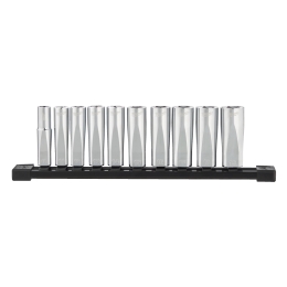 3/8" Drive Metric Deep Chrome Sockets - 10 pc