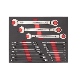 Maxbite Ratcheting Metric Combination Spanner Set - 22 pcs