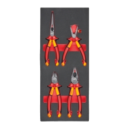 VDE Pliers Set Foam Insert - 4 pcs