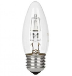 TUN ŽÁROVKA HALOGEN SVÍČKOVÁ 30W HALO C CL E27 240V 98396