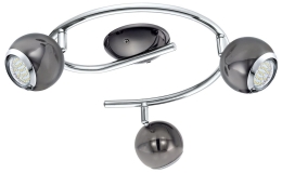 EGLO SVÍTIDLO LED 31007 BIMEDA, PŘIS. BOD., 3X3W GU10 600LM, G-FORM/3 NIKL-ČER/CHROM