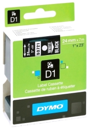 DYMO PÁSKA 53721 - 24MM X 7M  BÍLÁ/ČERNÁ