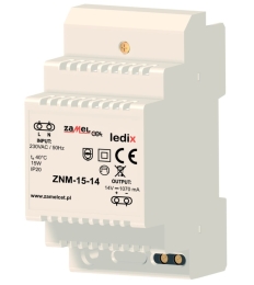 TYM ZDROJ MODULOVÝ NA DIN LIŠTU, 14VSS, 15W ZNM-15-14