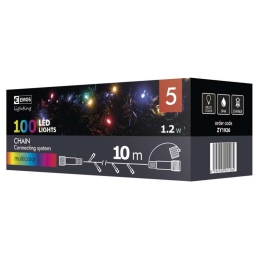 EMOS VÁNOČNÍ OSVĚTLENÍ ŘETĚZ SPOJOVACÍ 50LED 0,9W 5M MULTICOLOR IP44 D1AM02