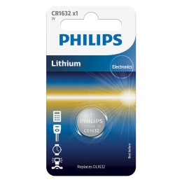 BOR BATERIE PHIL KNOF. 3V LITHIUM 16,0X3,2MM BL.1KS CR1632/00B